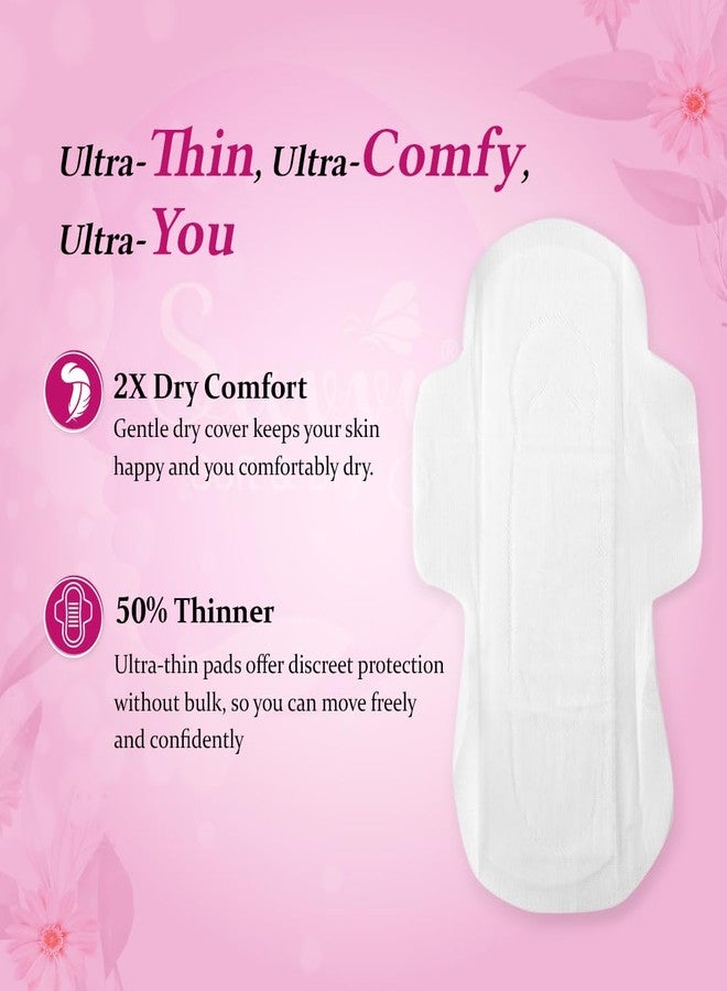 Savvy Ultra Thin Sanitary Napkins Pads For Women, XL Size Regular to Heavy Flow Advanced Leaklock Protection, Wider Wings Super Absorption - (48 Pads) 280mm - Image 3